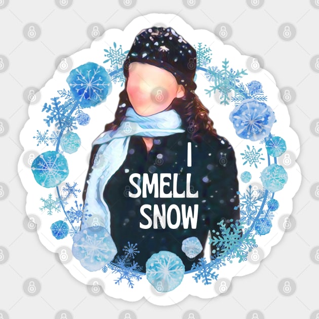 I Smell Snow - White - Gilmore Sticker by Fenay-Designs